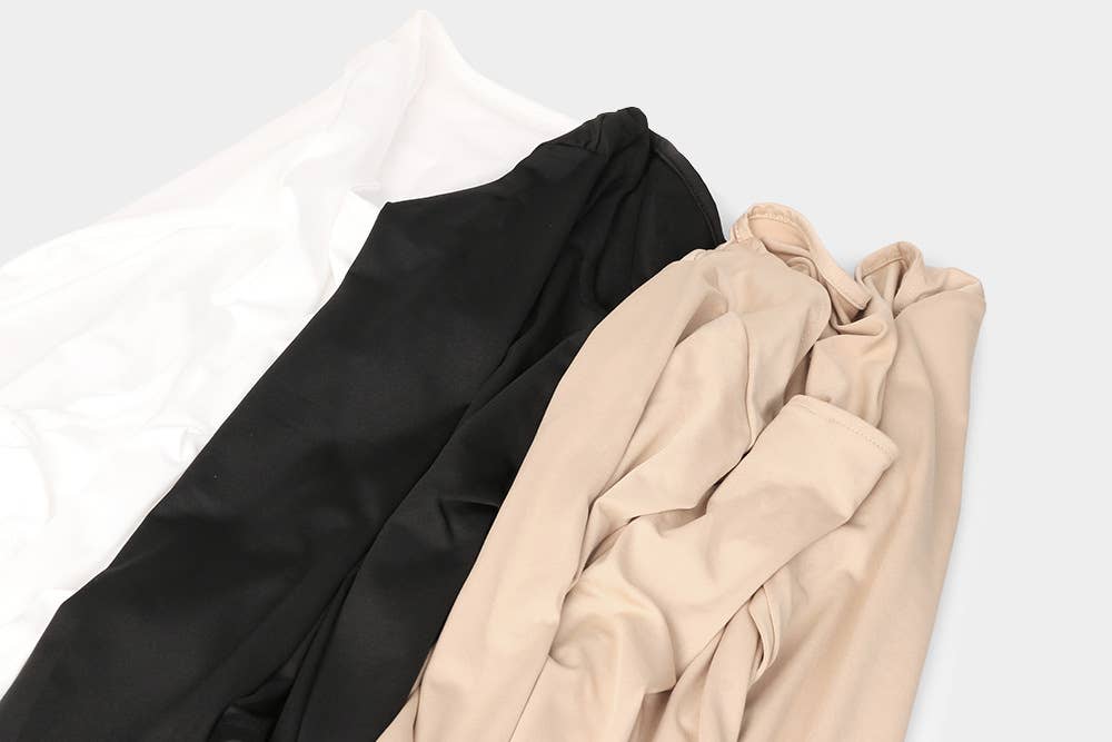 HIDDENBRAND - Long sleeve bodysuit with scoop neck: Black / S