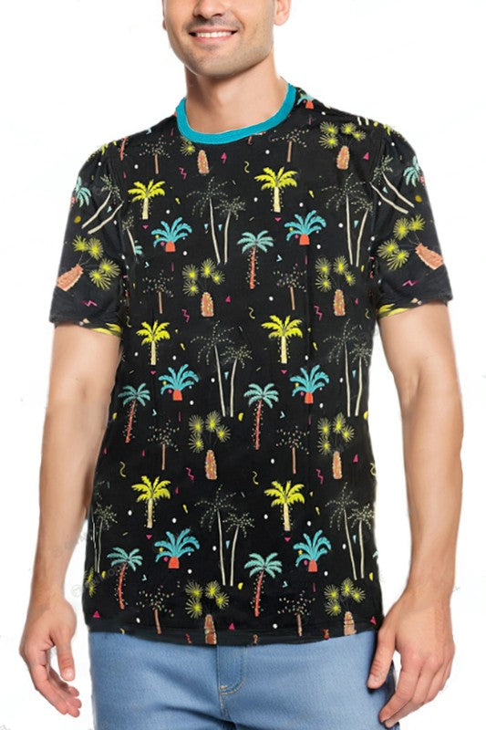 Allover Print Short Sleeve Tshirt