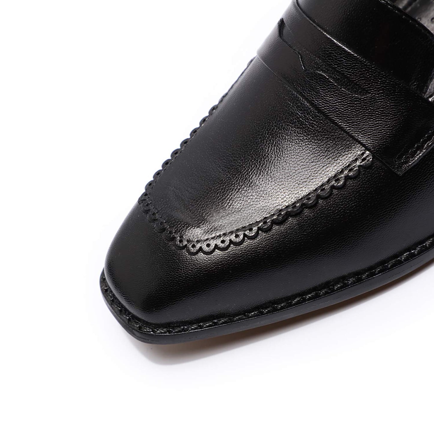 Mona flying Women's Top Leather Square Toe Penny Loafer Dress Casual Slip on Flat Office Work Shoes for Ladies