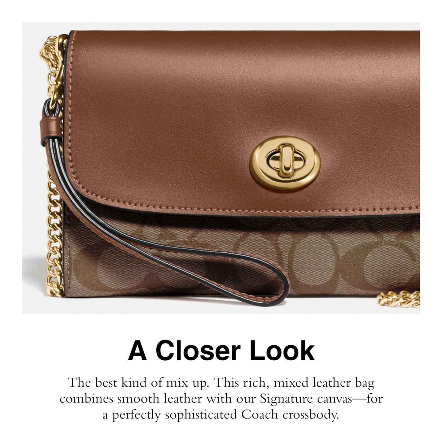 Coach Women's Signature Chain Crossbody Bag