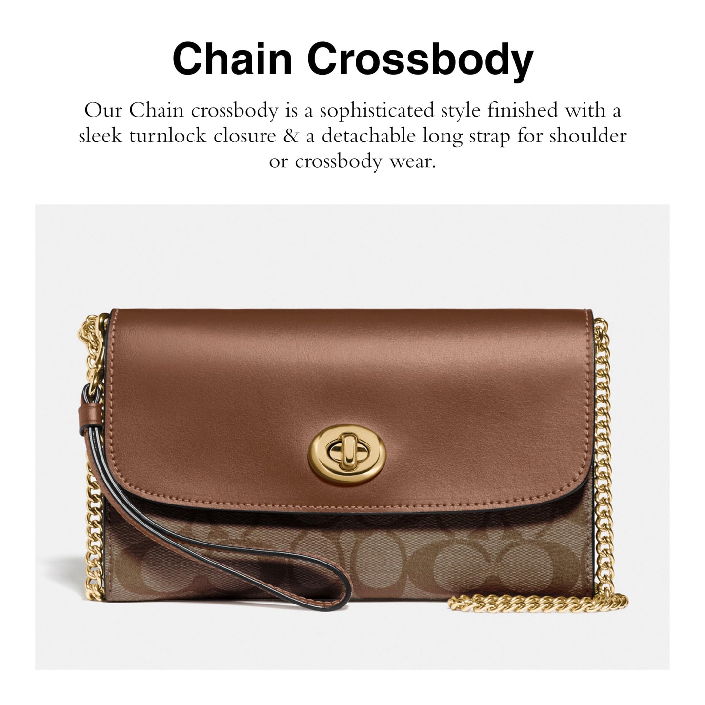 Coach Women's Signature Chain Crossbody Bag