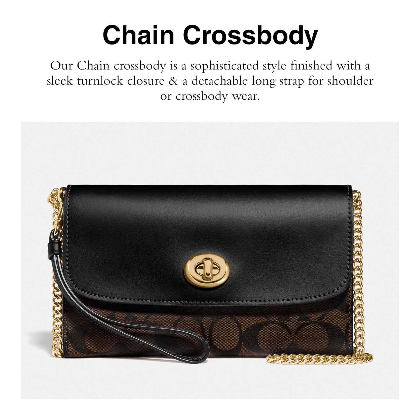 Coach Women's Signature Chain Crossbody Bag