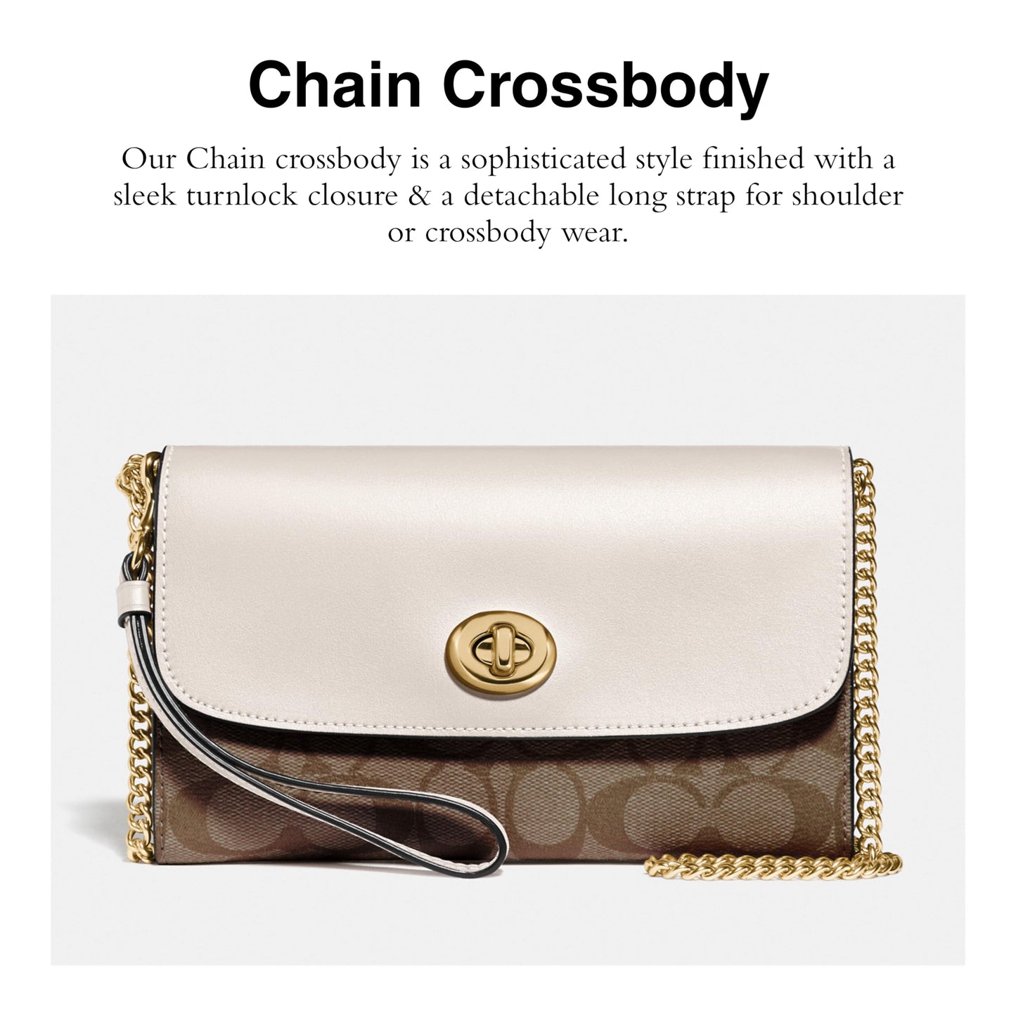 Coach Women's Signature Chain Crossbody Bag