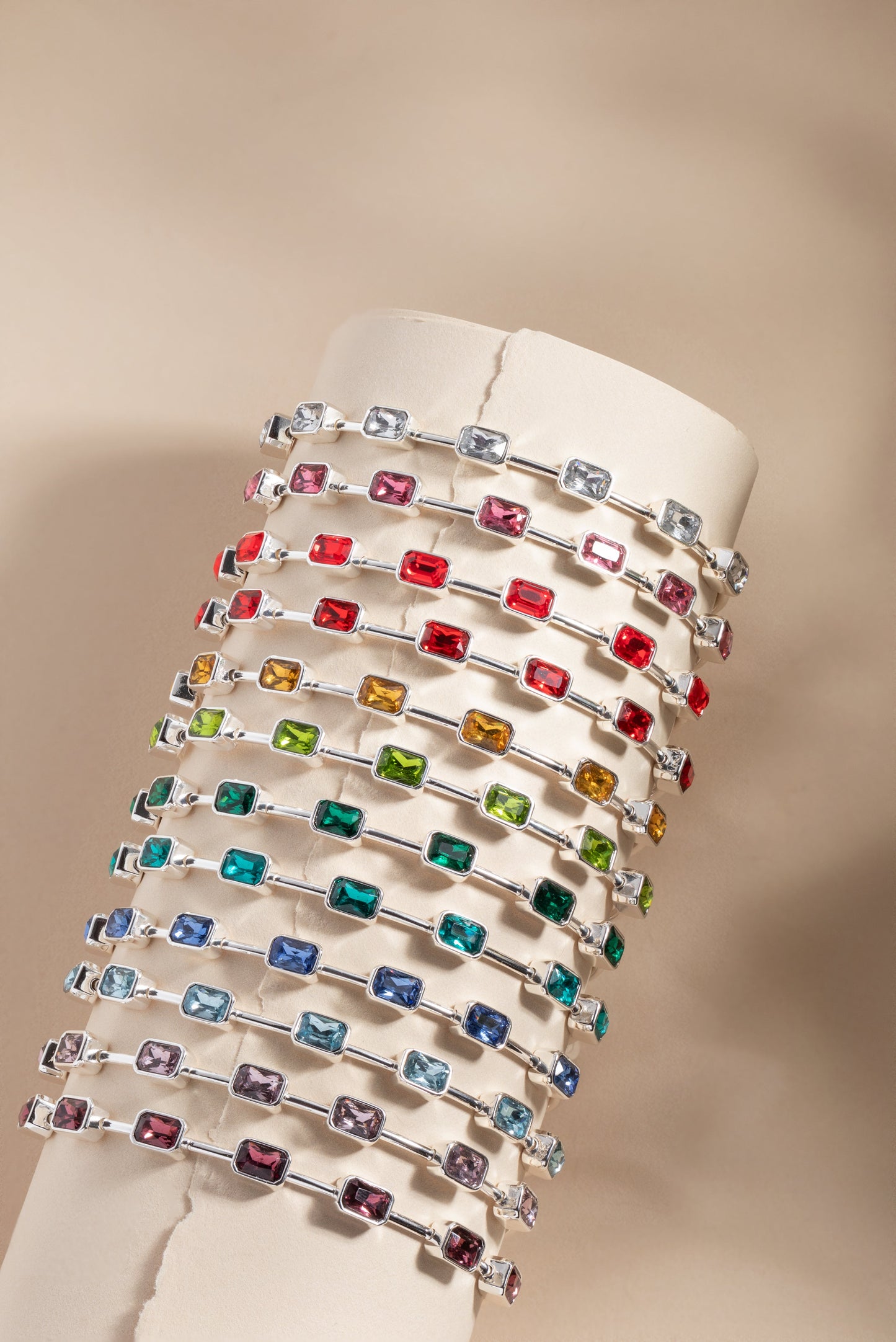 October Birthstone Emerald Cut Bangle