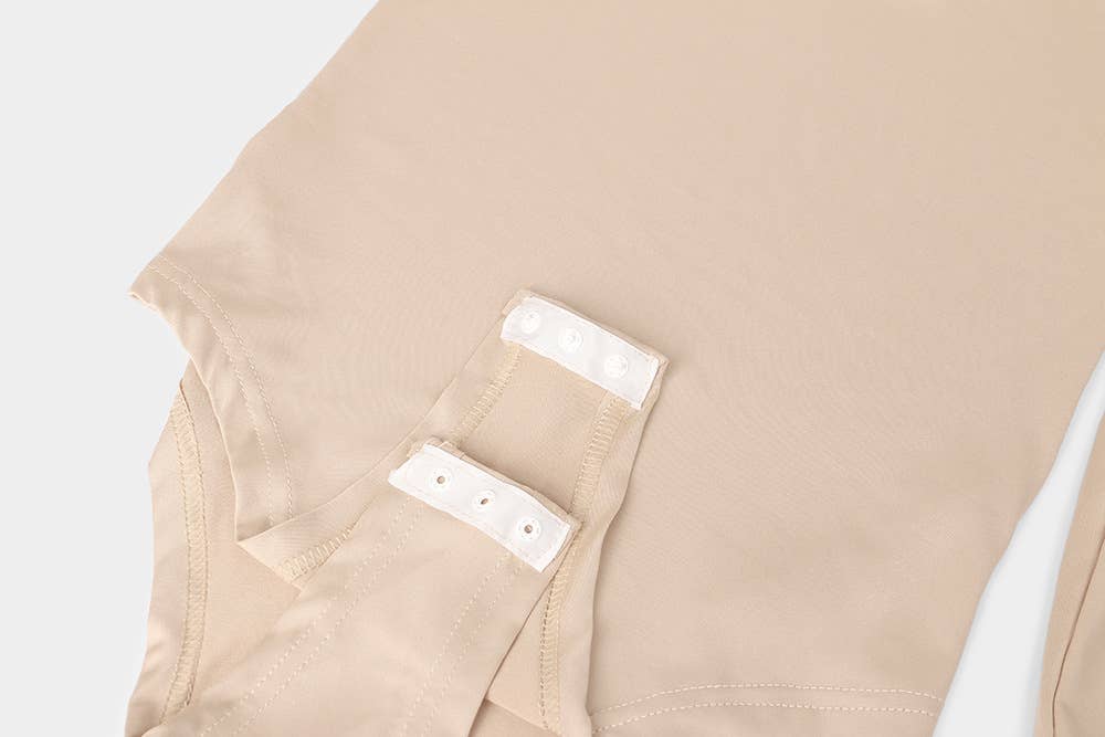 HIDDENBRAND - Long sleeve bodysuit with scoop neck: Black / S
