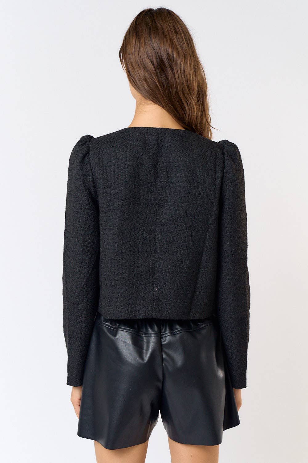 Lalavon - ILT4747 RHINESTONE BOW DETAIL JACKET
