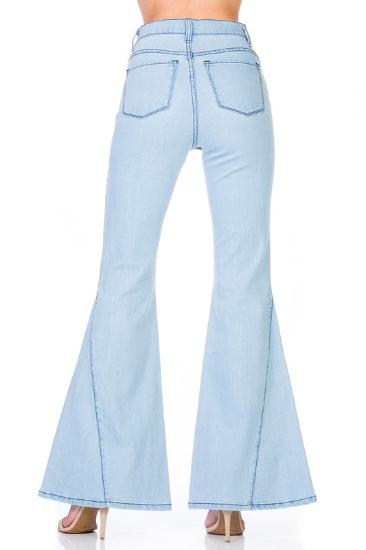 High Waist Denim flare Wide Leg bell bottom jeans