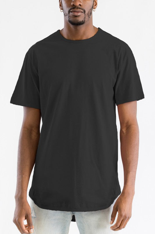 Extended Scallop Round Neck Tshirt