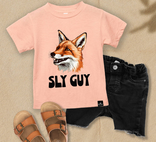 Sonrise State - SLY GUY Fox Boy's T-Shirt for Baby boy, Toddlers, and Youth