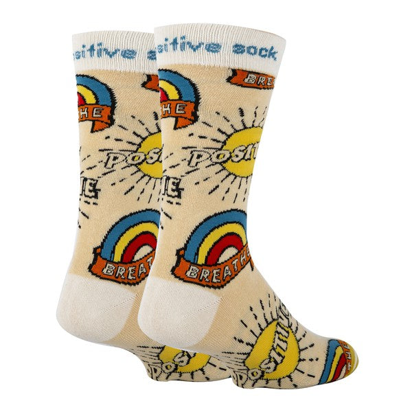 Positive - Men's Cotton Crew Funny Socks