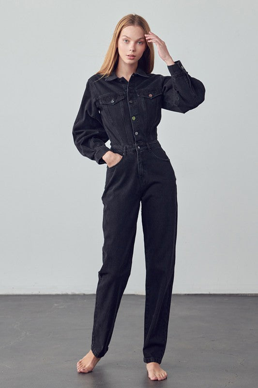 BALLOON SLEEVE JUMPSUIT