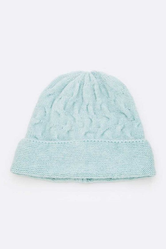 Wool Blend Slouchy Fit Cuffed Beanie