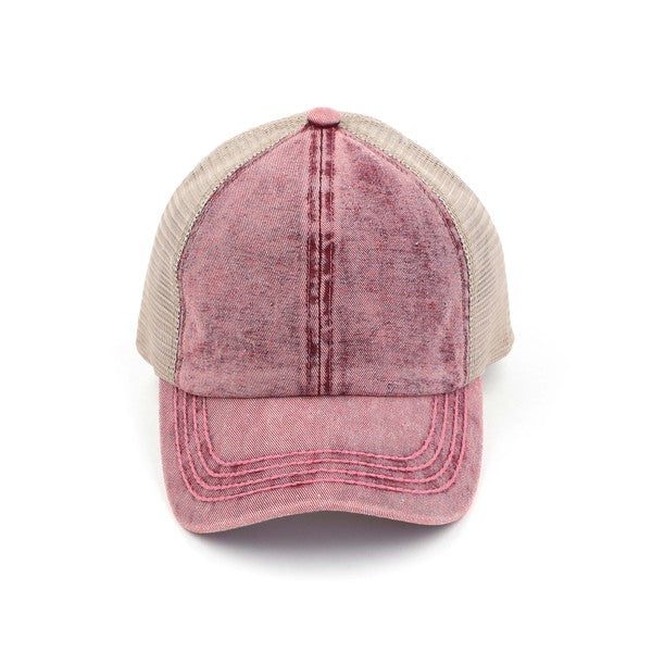 CC Washed Denim Criss Cross Cap