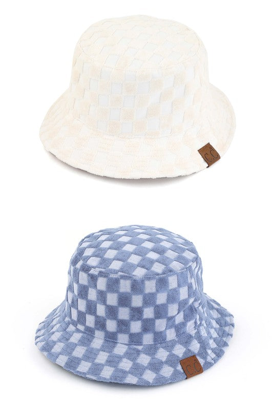 CC Checkered Terry Cloth Bucket Hat