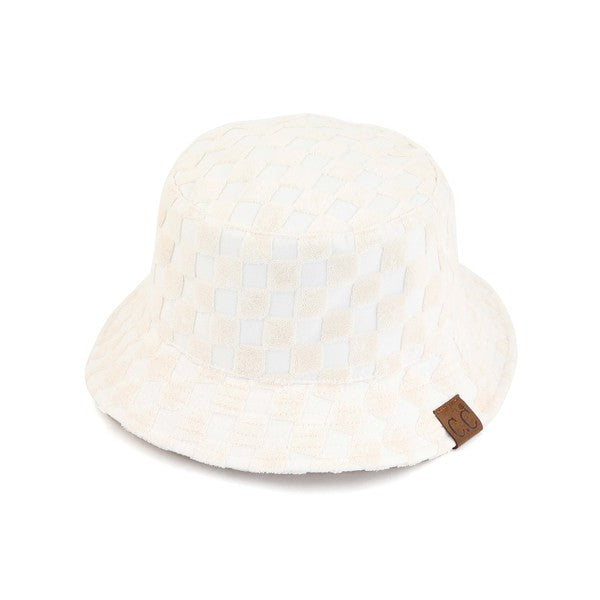 CC Checkered Terry Cloth Bucket Hat