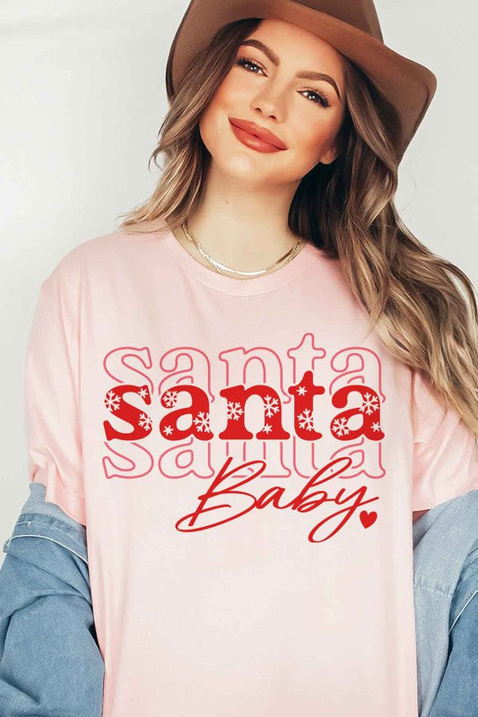 SANTA BABY CHRISTMAS GRAPHIC TEE / T-SHIRT