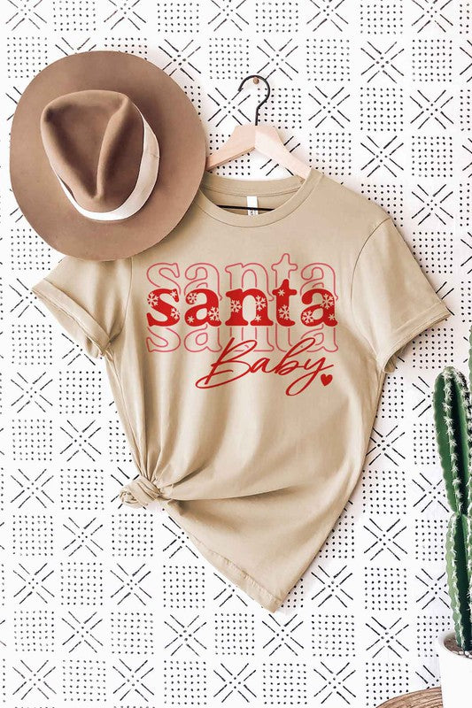 SANTA BABY CHRISTMAS GRAPHIC TEE / T-SHIRT