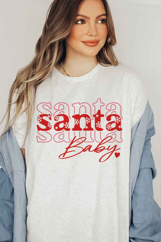 SANTA BABY CHRISTMAS GRAPHIC TEE / T-SHIRT