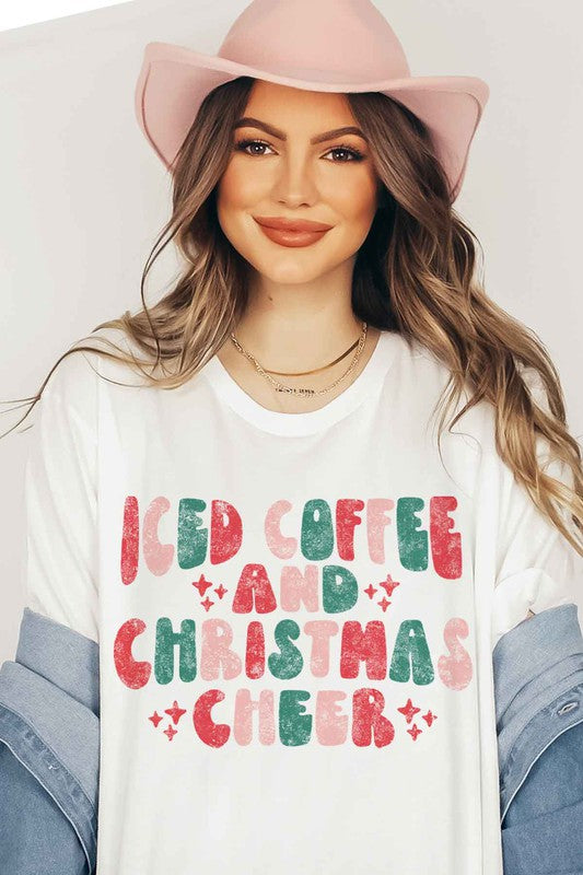 ICED COFFEE CHEERS GRAPHIC TEE / T-SHIRT