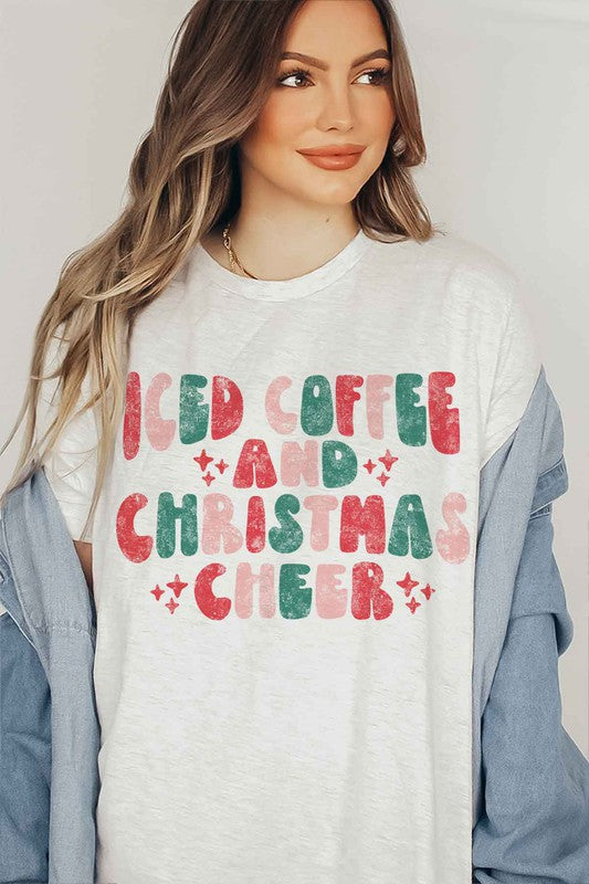 ICED COFFEE CHEERS GRAPHIC TEE / T-SHIRT