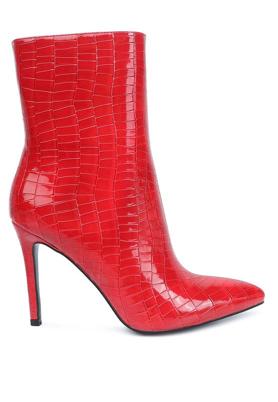 Momoa Patent Pu High Heeled Ankle Boot