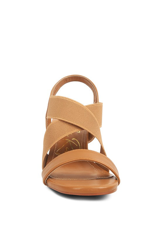 Bons Comfortable Straps Block Heel Sandals