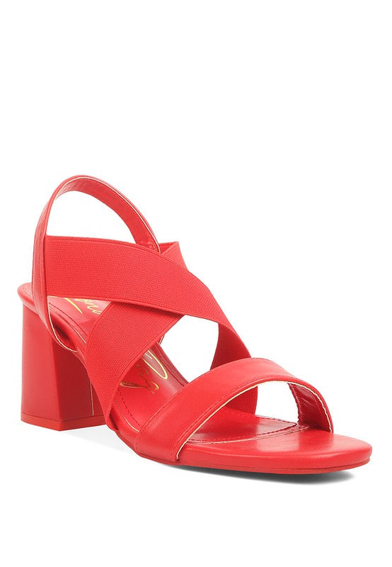 Bons Comfortable Straps Block Heel Sandals