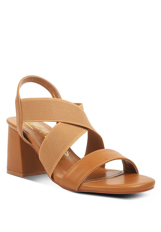 Bons Comfortable Straps Block Heel Sandals