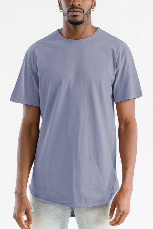 Extended Scallop Round Neck Tshirt