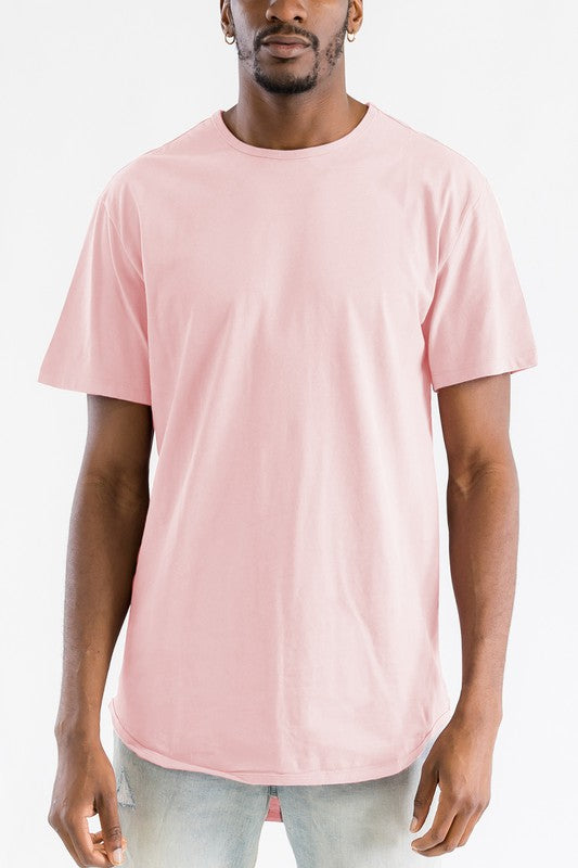 Extended Scallop Round Neck Tshirt