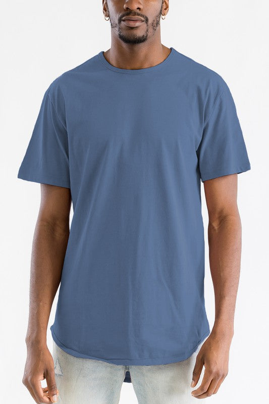 Extended Scallop Round Neck Tshirt