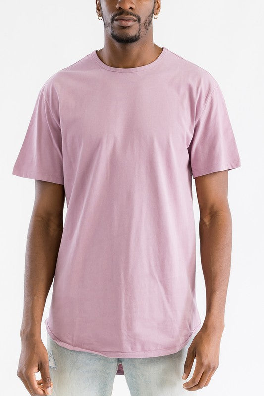 Extended Scallop Round Neck Tshirt