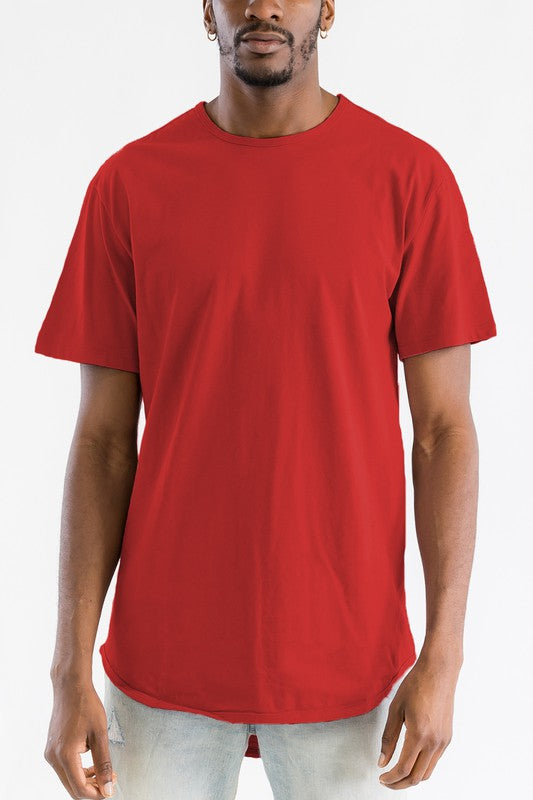 Extended Scallop Round Neck Tshirt