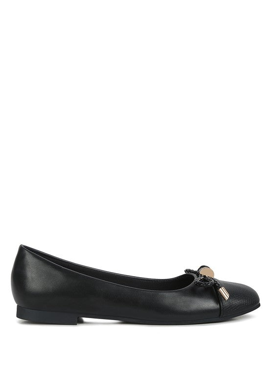 MOI Metallic Embellished Flat Ballerinas