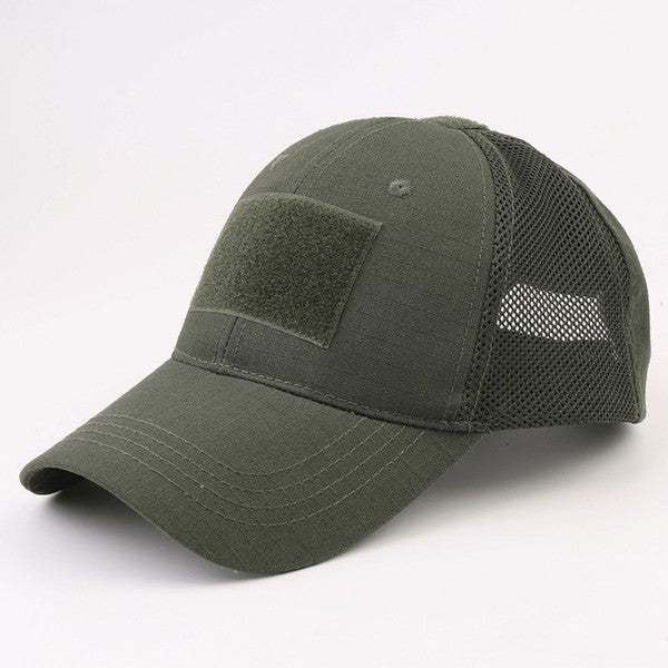 Tactical Military Patch Hat w Adjustable Strap