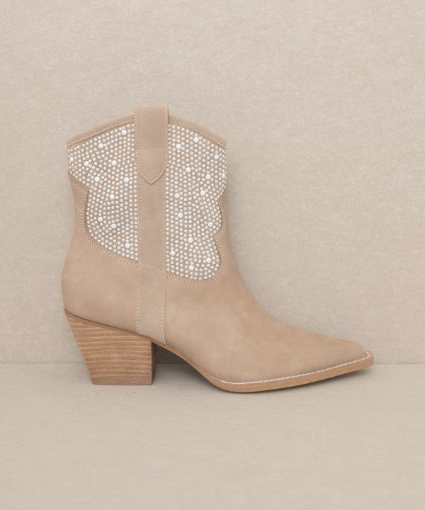 OASIS SOCIETY Cannes - Pearl Studded Western Boots