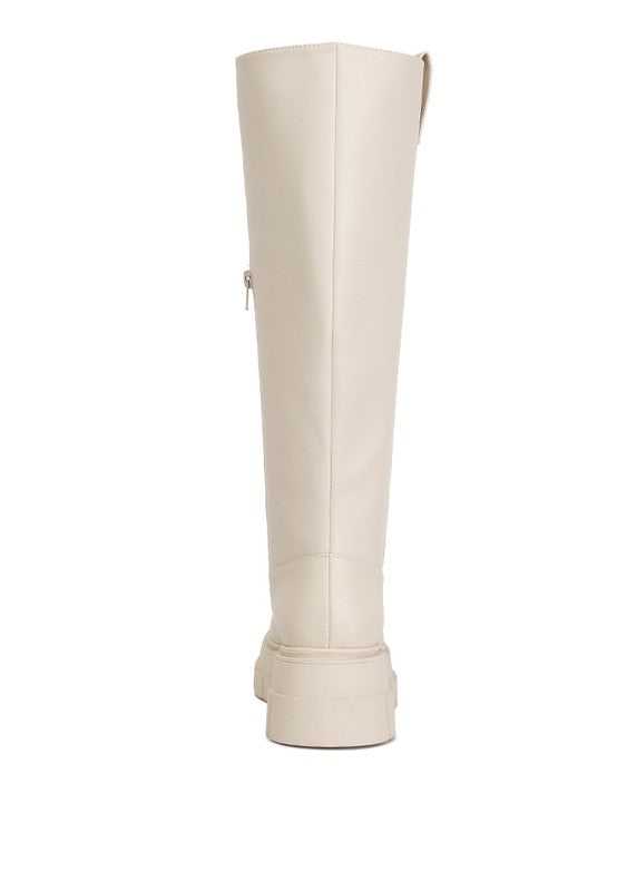 Blume Faux Leather  Platform Knee Length Boots