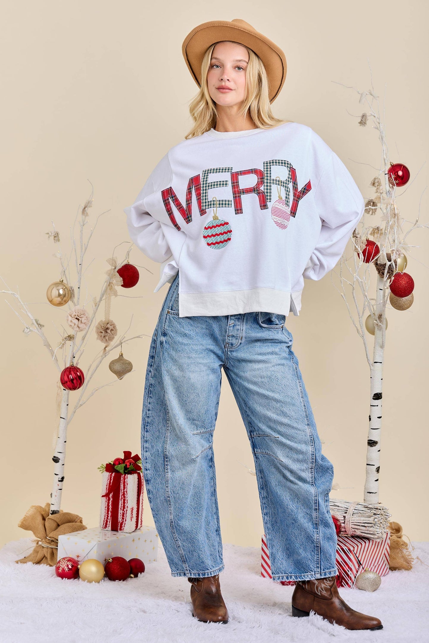 Main Strip - Merry Christmas Sweatshirt – Festive Holiday Pullover