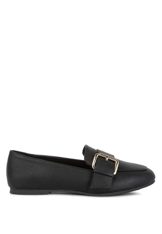 Saskia Pin Buckle Detail Loafers