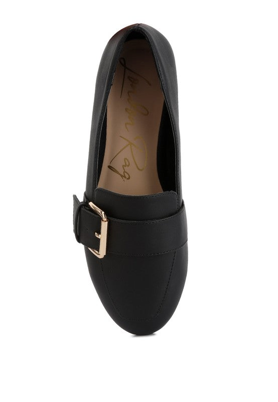 Saskia Pin Buckle Detail Loafers