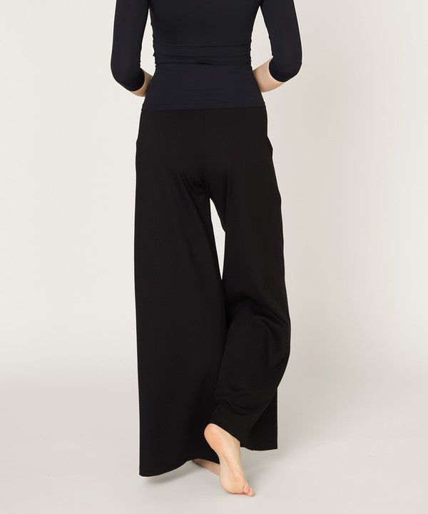 PONTE WIDE LEG FULL LENGTH PANTS