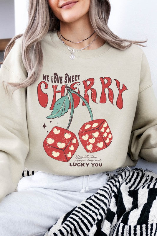 Love you cherry much, fruit Fleece Sweatshirt