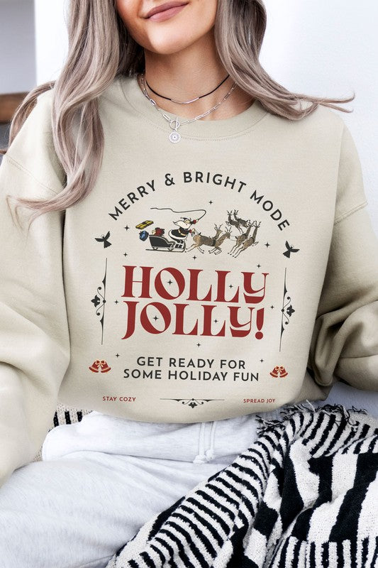 Holly Jolly Christmas Fleece Sweatshirt