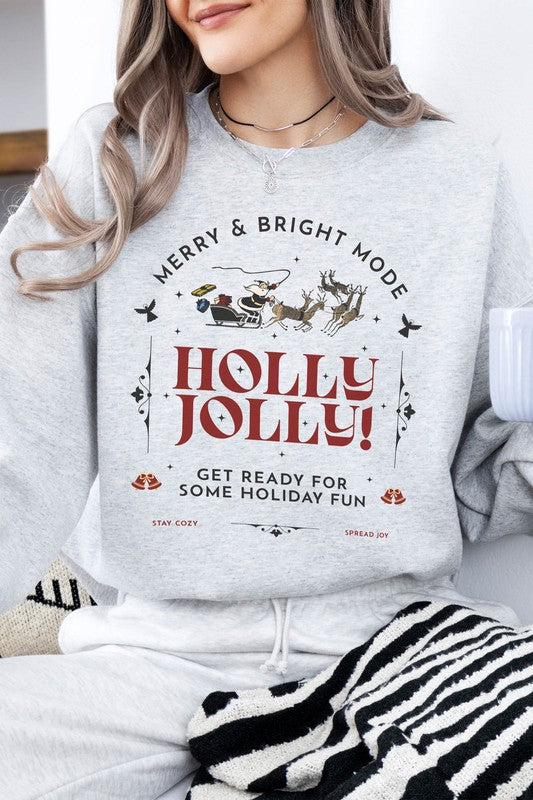 Holly Jolly Christmas Fleece Sweatshirt