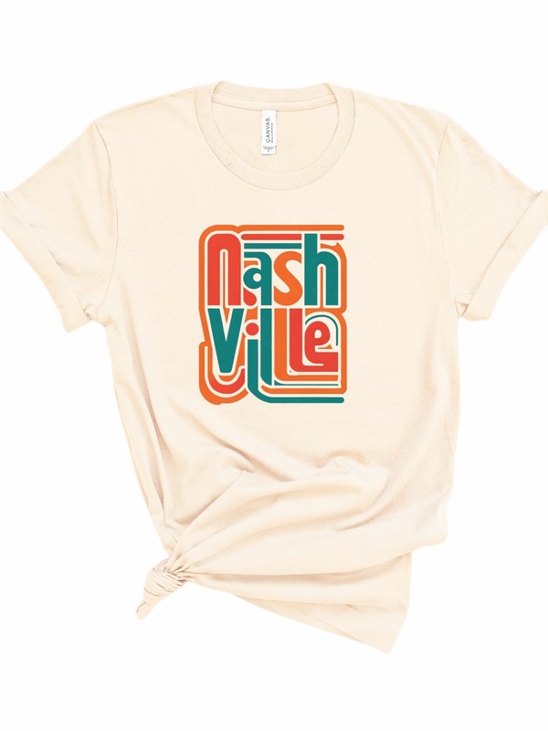 Colorful Nashville Crewneck Graphic Tee