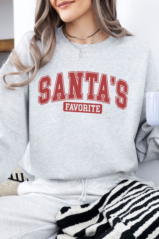 Santa's Favorite, Christmas Fleece Sweatshirt