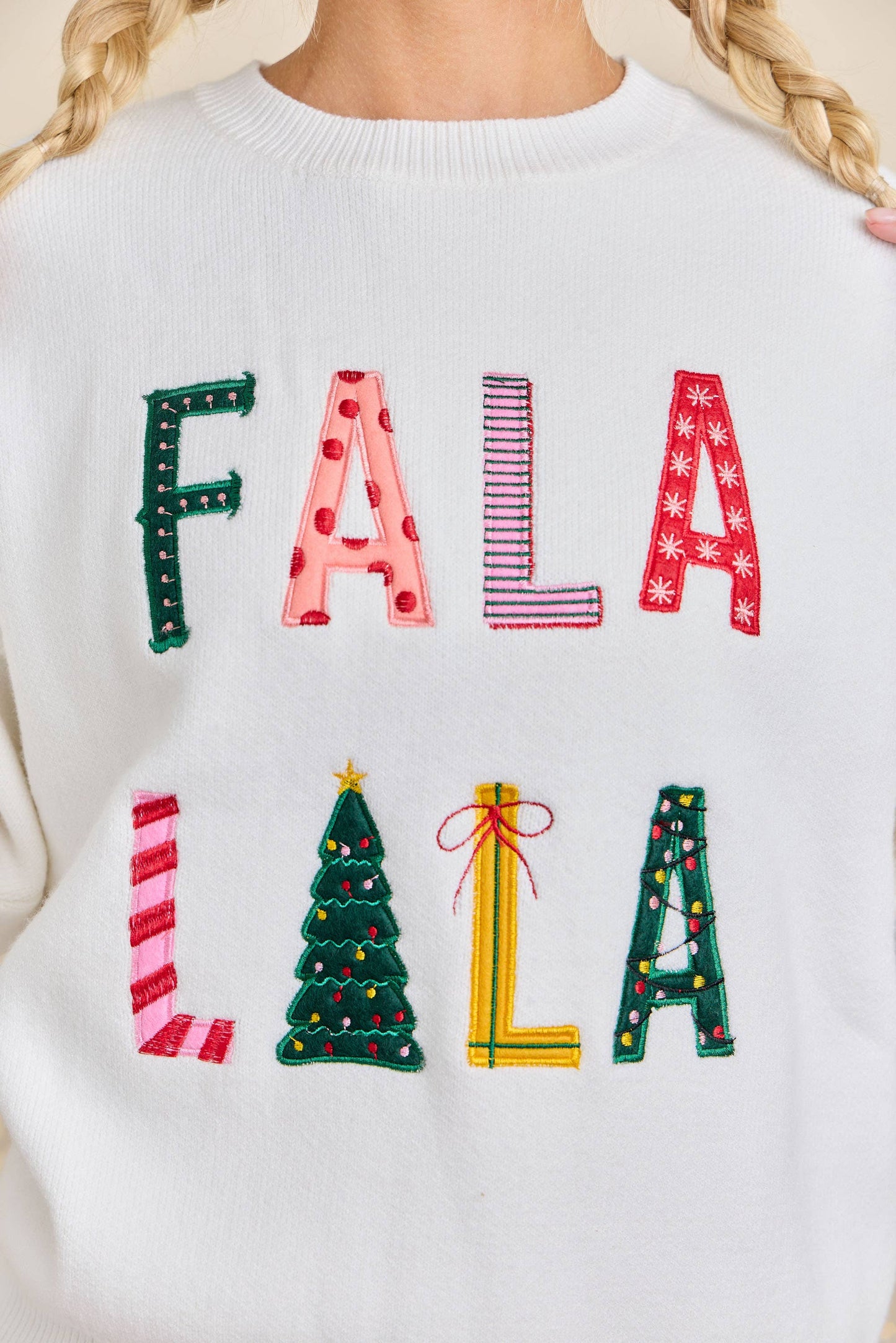 Main Strip - FALA LALA Christmas Knit Sweater – Festive Holiday Pullover