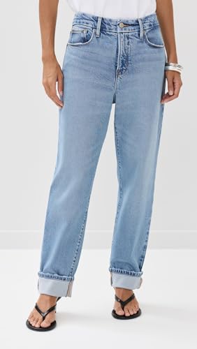 Good American Women's The Weekender Cuffed Jeans