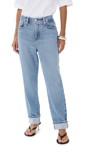 Good American Women's The Weekender Cuffed Jeans