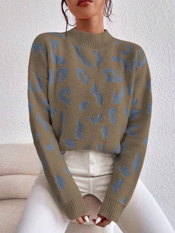 Miss Sparkling - Leopard Knit Sweater
